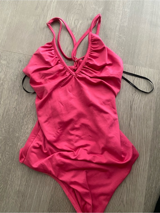 Forever 21 Other - Forever 21 Hot Pink V-Neck One-Piece Bodysuit - SMALL